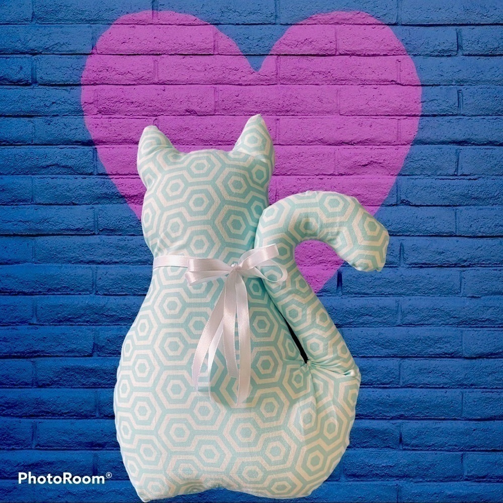 PLUSH CAT-HANDMADE-14 INCHES